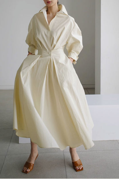 Loose fitting womens dresses with elastic waist C3486