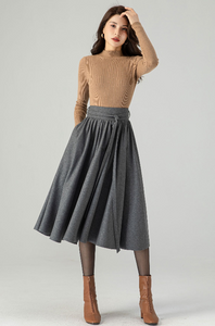 Winter Wool Skirt Circle Skirt C4315