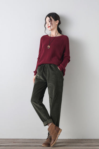 Autumn/winter long corduroy pants C4349