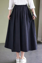 Load image into Gallery viewer, A-line Long oversize linen skirt c3877
