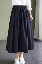 Load image into Gallery viewer, A-line Long oversize linen skirt c3877
