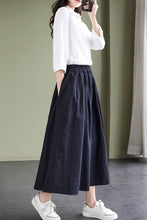 Load image into Gallery viewer, A-line Long oversize linen skirt c3877
