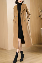 Load image into Gallery viewer, Women&#39;s Autumn and winter camel plaid coat C4216
