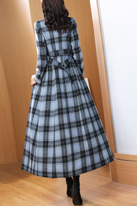 Women's Autumn and winter plaid coat C4256