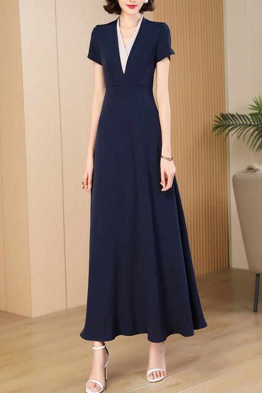 navy blue women summer dress C4079