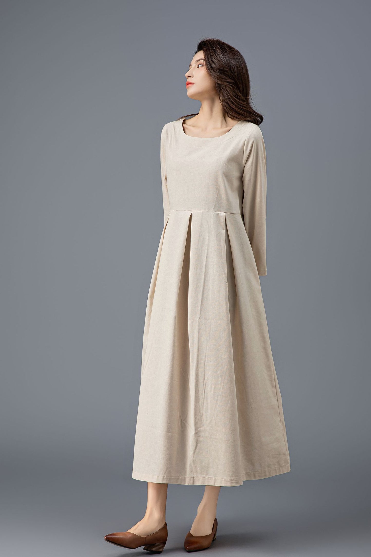 Women's Spring Casual Linen Dress C4545