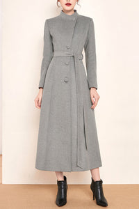 women's winter long wool coat C4150