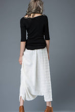 Load image into Gallery viewer, harem White linen hippie pants C822
