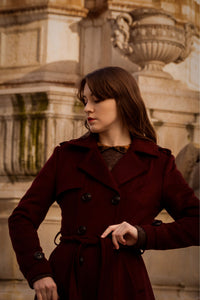 Long Double-breasted Wool Coat C4302