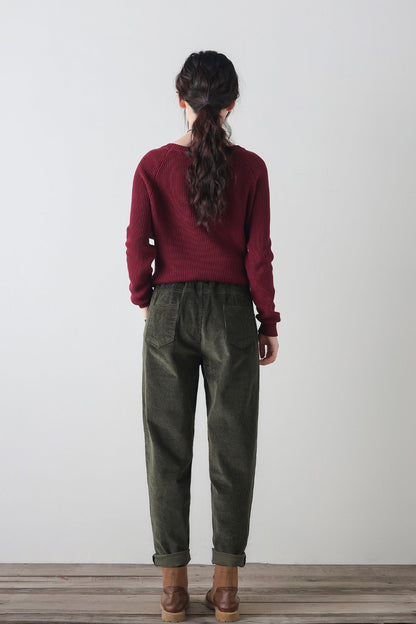 Autumn/winter long corduroy pants C4349