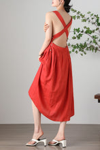 Load image into Gallery viewer, Summer Backless Orange Dress C3261
