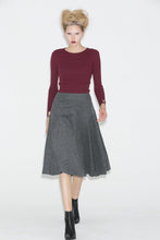 Load image into Gallery viewer, A line winter wool skirt women C705
