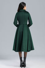 Load image into Gallery viewer, Vintage Inspired Long Princess Coat in Green C2469
