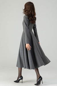 Grey Fit and Flare Dress C3613