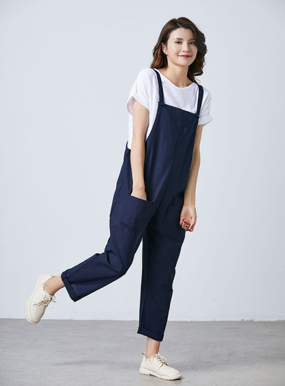 Summer linen jumpsuit women C1698