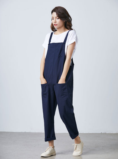 Summer linen jumpsuit women C1698