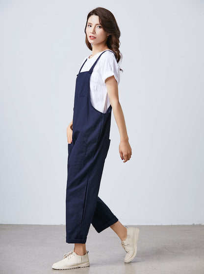 Summer linen jumpsuit women C1698