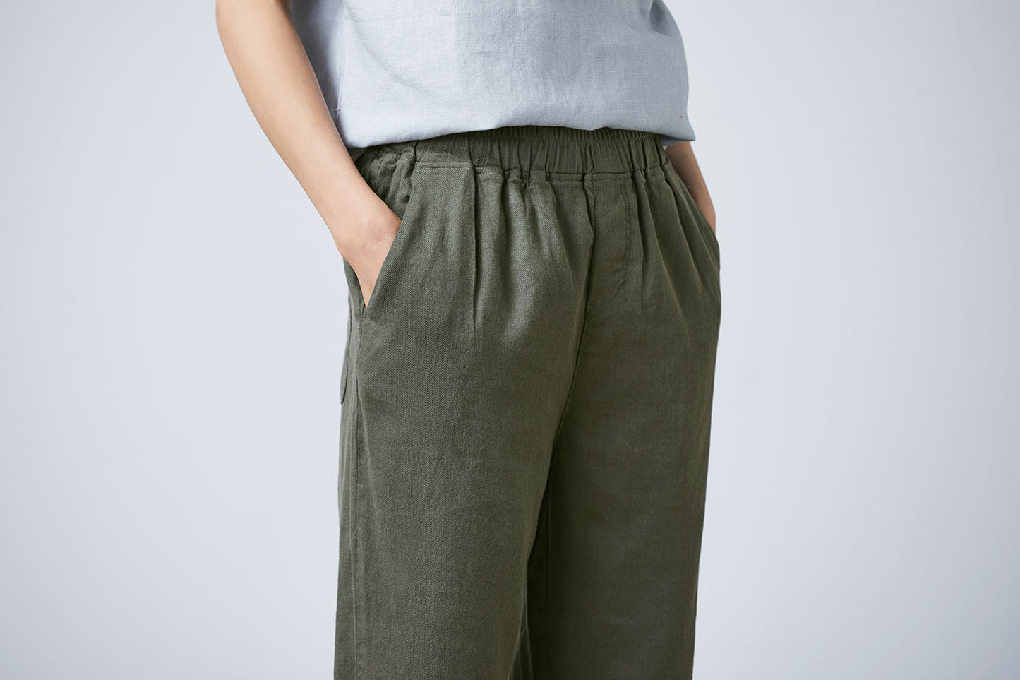 Womens summer loose fitting Linen pants c1704