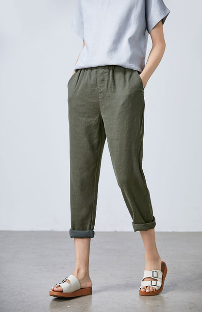 Womens summer loose fitting Linen pants c1704