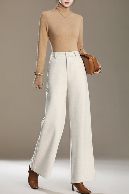 Wide leg autumn/winter wool pants c5092