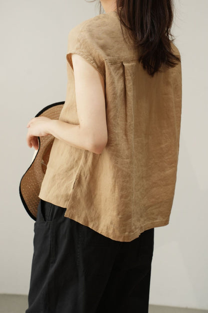 Summer Womens Casual linen Blouse C4843