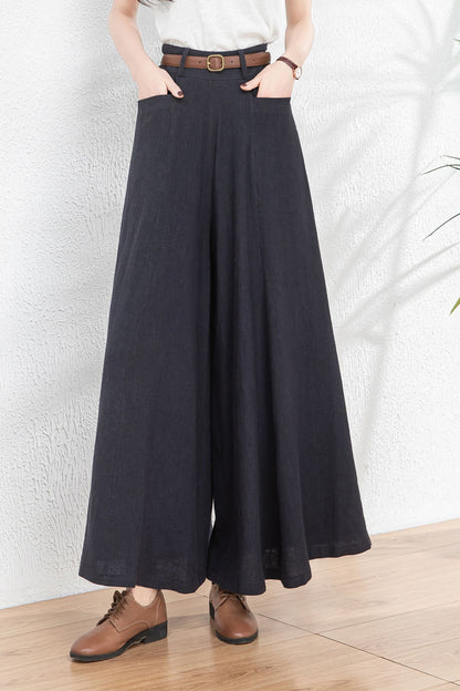 Womens Palazzo Linen pants c4761