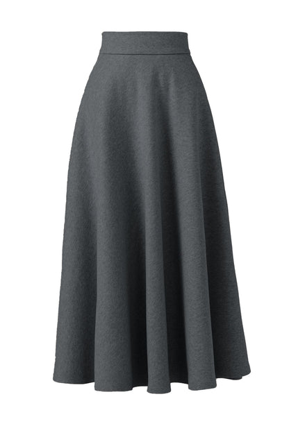 Maxi elegant winter wool skirt women C5274