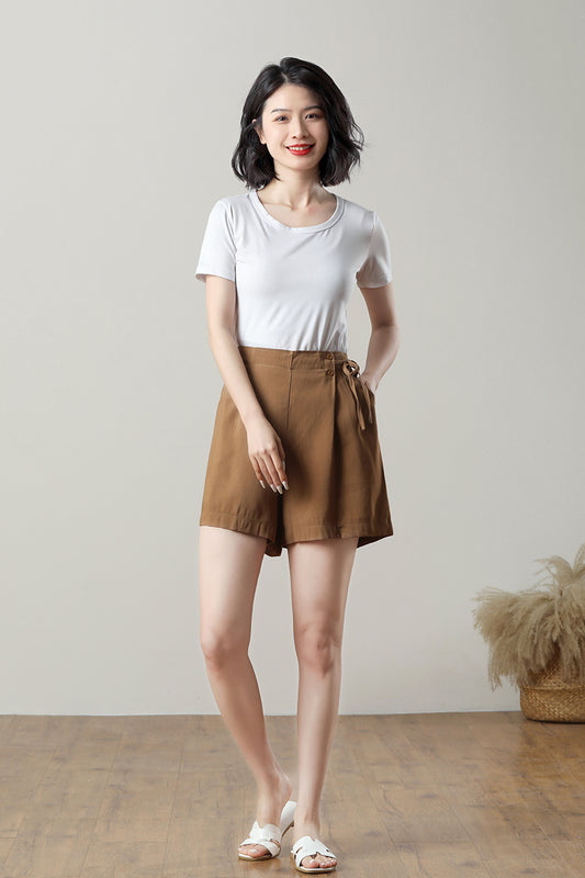 Summer Womens Brown Shorts C3232