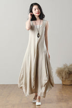 Load image into Gallery viewer, Women&#39;s Casual Sleeveless Linen Dress C3208,Size XS #CK2300105
