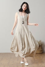 Load image into Gallery viewer, Women&#39;s Casual Sleeveless Linen Dress C3208,Size XS #CK2300105
