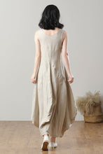 Load image into Gallery viewer, Women&#39;s Casual Sleeveless Linen Dress C3208,Size XS #CK2300105
