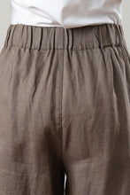 Load image into Gallery viewer, Coffee Wide Leg Linen Pants C3212，Size M #CK2300122
