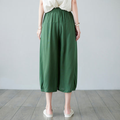 Casual Trouser Cropped Wide Leg Pants c2287