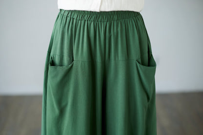 Casual Trouser Cropped Wide Leg Pants c2287
