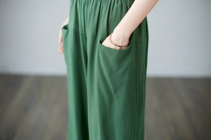 Casual Trouser Cropped Wide Leg Pants c2287