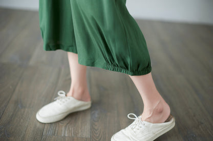 Casual Trouser Cropped Wide Leg Pants c2287
