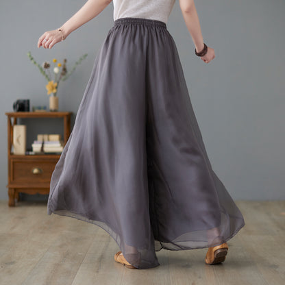 Summer maxi wide leg chiffon pants C2241