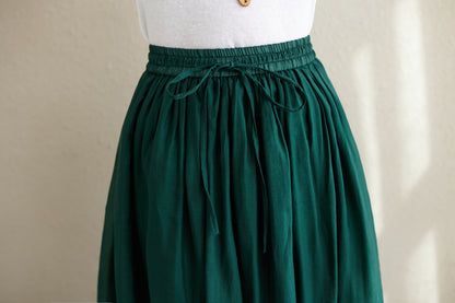 Long Swing Chiffon Green Skirt C2145