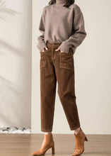 Load image into Gallery viewer, Women&#39;s Tapered Pants, Elastic Waist Corduroy Pants C3509
