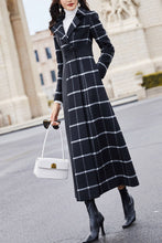 Load image into Gallery viewer, Women&#39;s Autumn and winter plaid wool coat C4257

