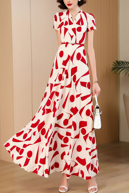 printing summer new fashion long dress C4082