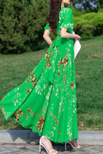 Load image into Gallery viewer, Long women V-neck chiffon dress C3987
