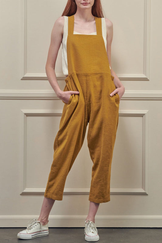 Loose Linen overall pants TT0014