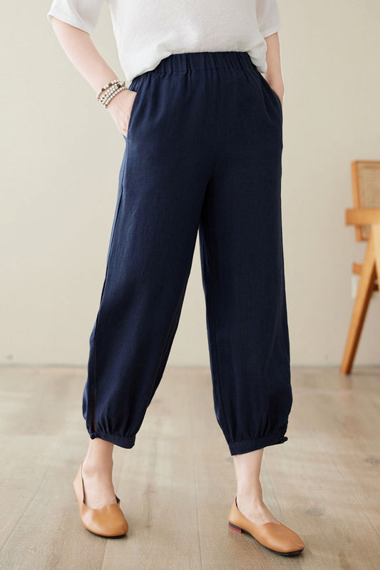 Women's Casual  Loose linen pants C3970