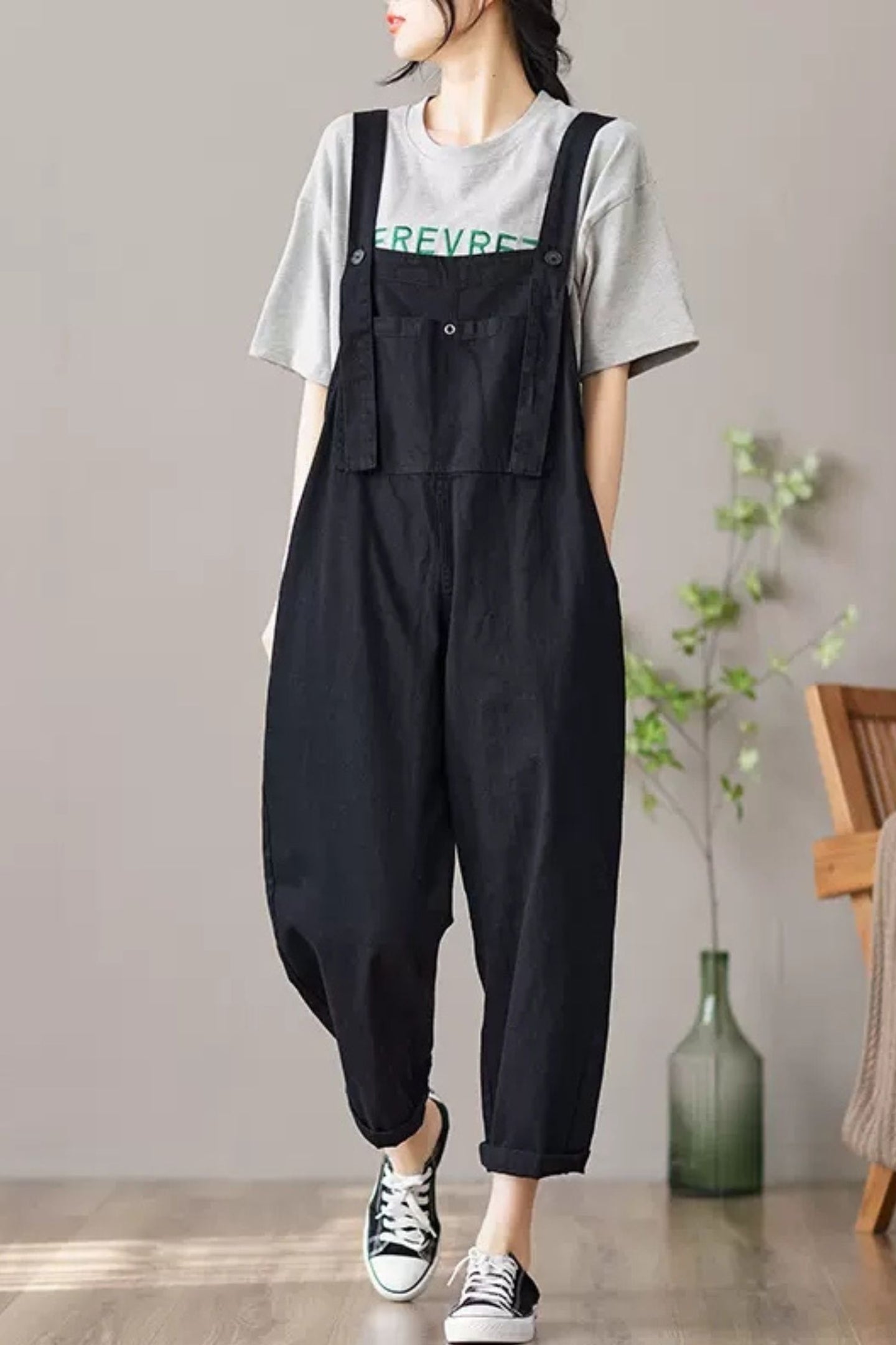 women loose wide leg overalls TT0040