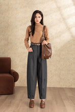 Load image into Gallery viewer, Womens harem long wool pants C4465
