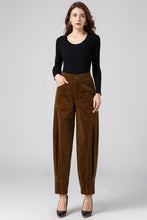 Load image into Gallery viewer, Corduroy Womens Casual Harem Pants C4312
