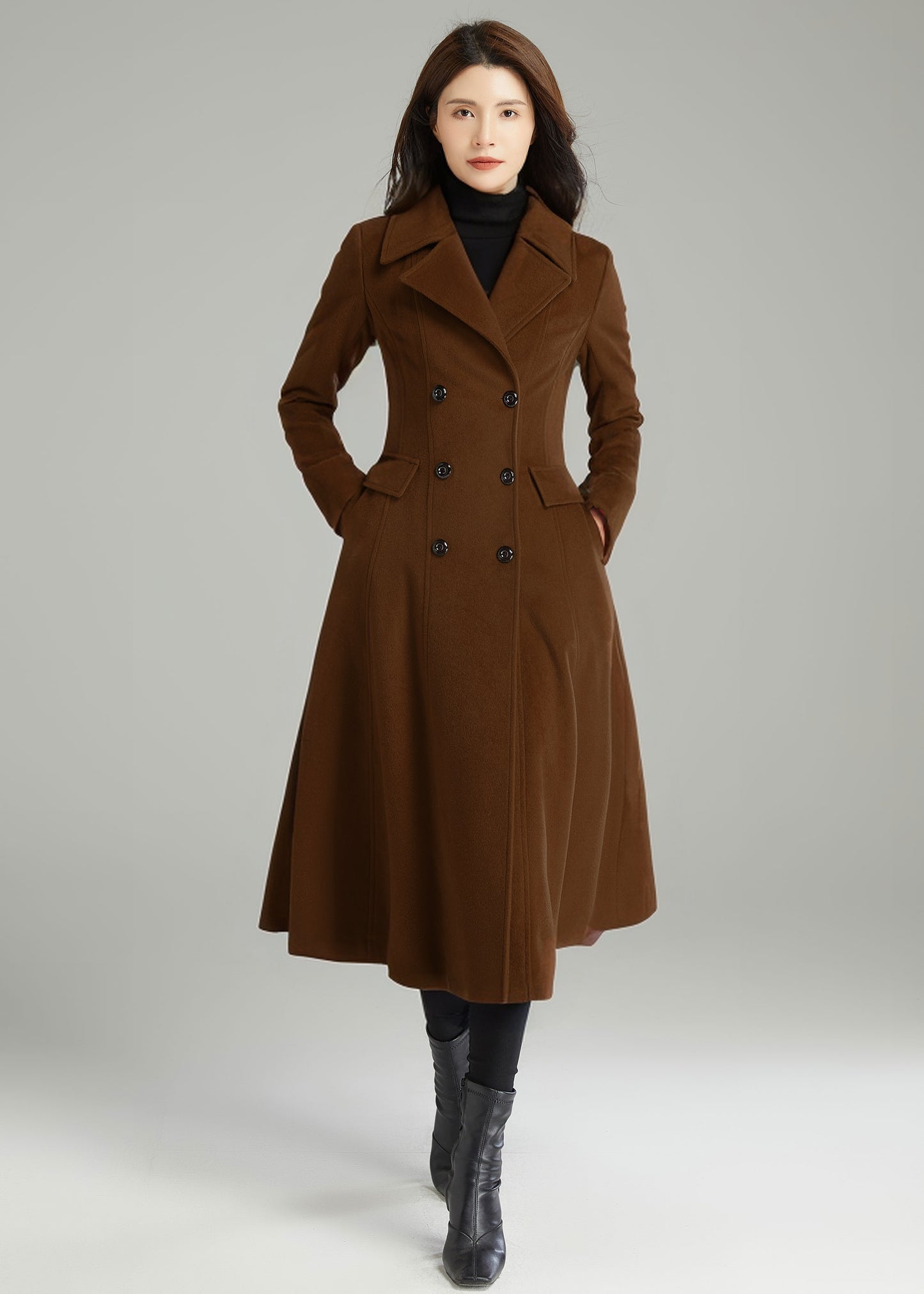 Autumn Winter Wool Handmade Coat C4404