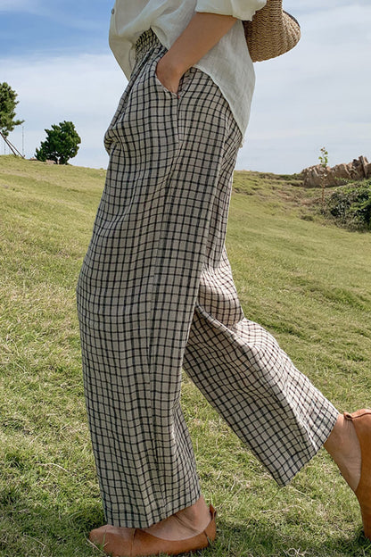 women's loose cotton wide leg pants TT0004