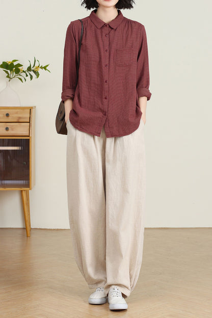 Spring Casual Linen Pants for Women C4726